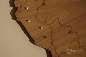 Walnoten houten wereldkaart 3