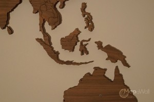 Walnoten houten wereldkaart 4